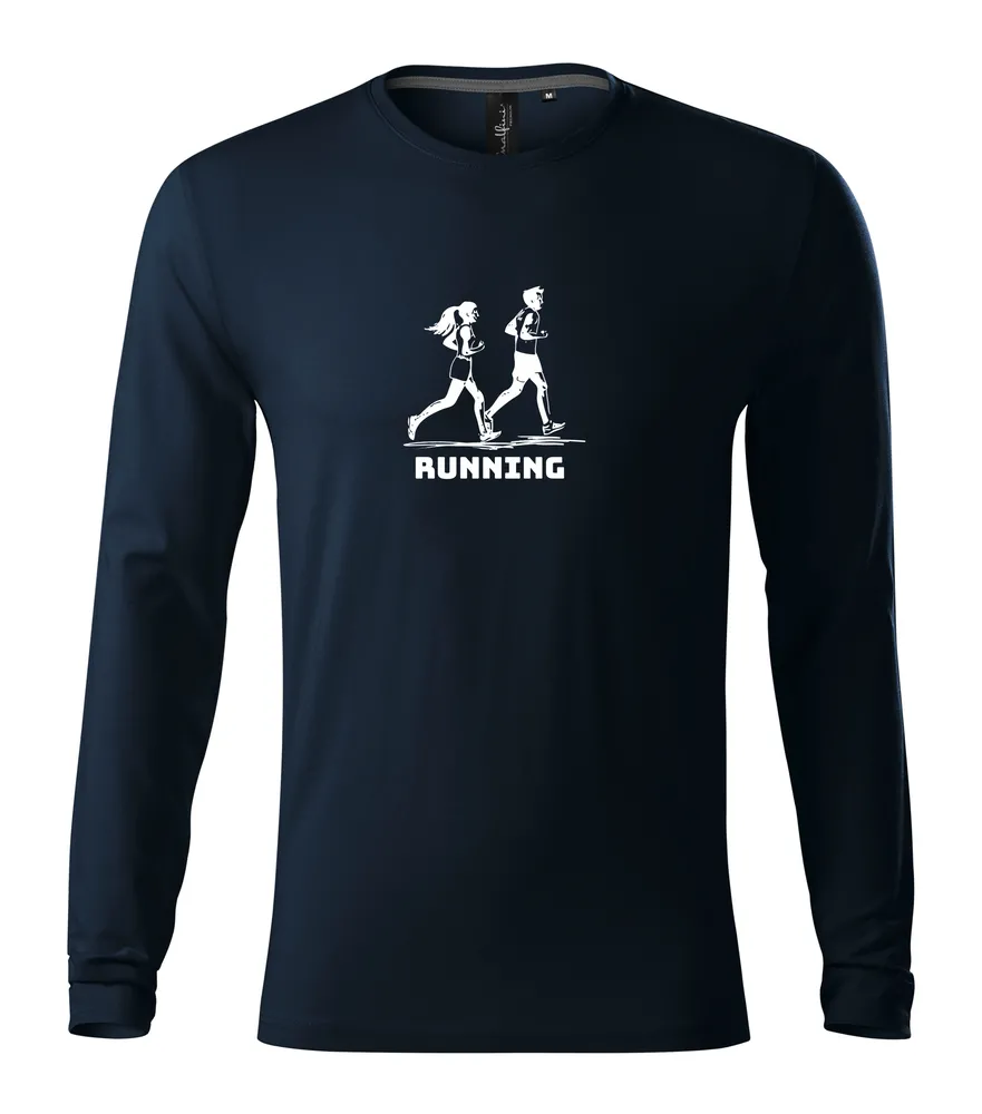 Pánské tričko s dlouhým rukávem s potiskem Running